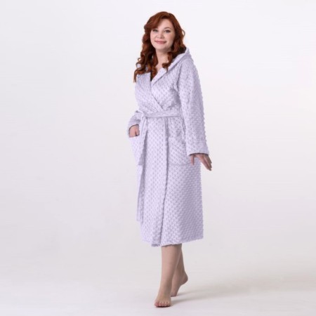 Women's bathrobe, size 56, fuchsia color-1