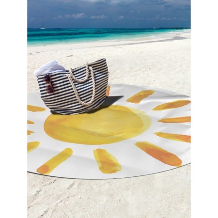 Pareo and beach rug "Sun through the eyes of a child", d = 150 cm-1