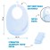 Blory for feeding silicone with pocket, blue color