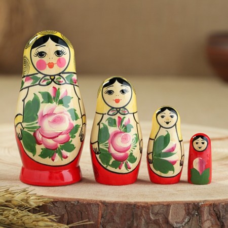 Matryoshka "Semenovskaya", 4 puppet, the highest category-1