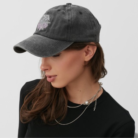 Women's cap "Heart" Minaku, col. Black, Rr. 58-1