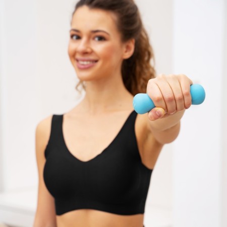 Non -repteenum dumbbells, 0.5 kg, blue color-3