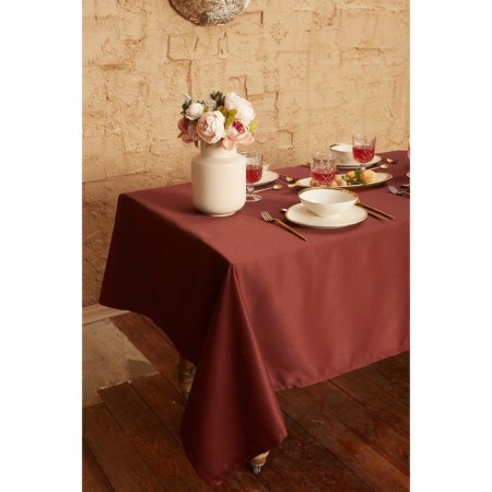 The tablecloth "Ethel" Cozy 150*220 +/- 3cm, ts. chocolate, pl. 192 g/m2, hl with VGMO-1