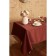 The tablecloth "Ethel" Cozy 150*220 +/- 3cm, ts. chocolate, pl. 192 g/m2, hl with VGMO