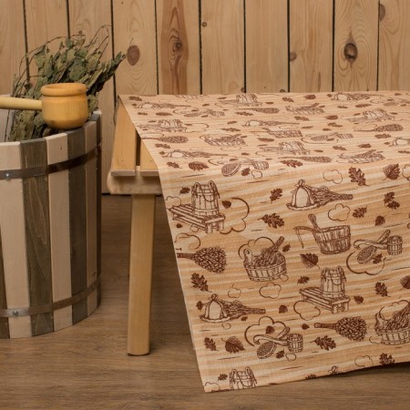 Bath sheet "Bath" 145x 180 cm, 100% HL, waffle leaf