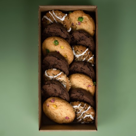 The box is self -assembly, with a window, craft, brown 16 x 35 x 12 cm, set 5 pcs.-4