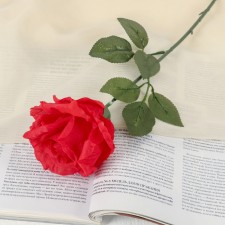 Цветы искусственные "Роза французская" 8*40 см красная