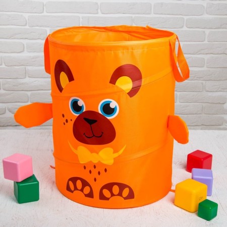 Bear -toy storage basket, with handles, 45 x 35 x 35 cm-4