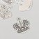 Decor metal for creativity "Crown of the Emperor" 2.5x2.5 cm