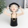 Souvenir Polystone "Girl in a black dress and hat, with beads" 23x9.5x18.5 cm