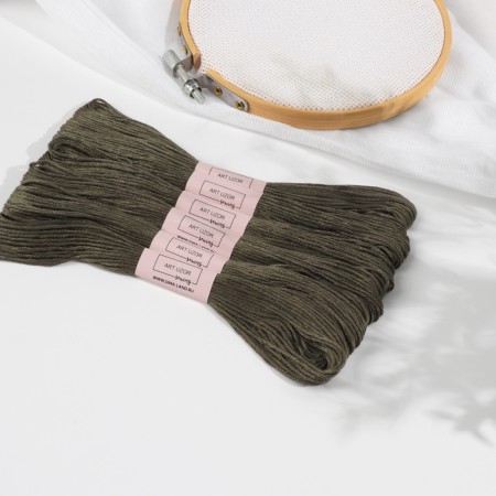 Set of threads Muline No. 645, 8 ± 1 m, 6 pcs, dark-olive color-1