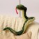 Soft toy "Snake", 15 cm, green color