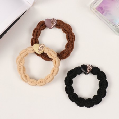 Hair gum "Penname" heart, 5.5 cm, mix-1