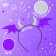 Carnival set "Dragon": purple dress, rim