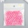 Plastic beads "bright pink" glossy set 25 grams d = 0.8 cm