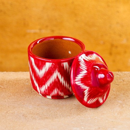 Jar for spices Rishtan ceramics, red atlas, 100 ml-1
