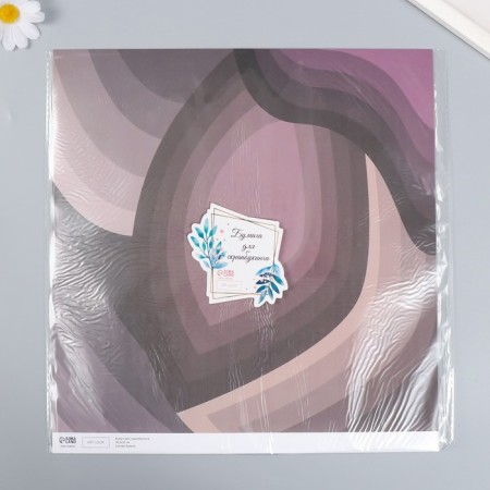 Scrapbooking paper "petals" density 180 g 30.5x32 cm-3
