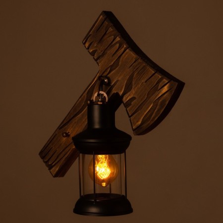 Sconces "retro ax" E27 40W black 33x10x40 cm-2