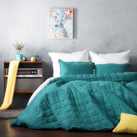 Software "Soft": a bedspread 160 x 220 cm, pillowcases 40 x 40 cm - 2 pcs, turquoise-1
