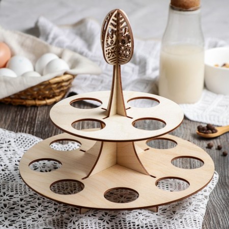 Easter eggs stand, 2-long, 12 cells, 23.5 × 23.5 × 20 cm-1