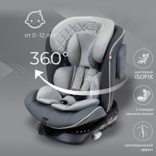 Car seats children's Sweet Baby Crosstour 360 SPS, ISOFIX mount, group 1/2/3 (0-36 kg), gray color gray