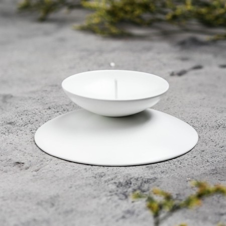 Gadal N "Gadal N" metal per 1 candle, 7.3x3 cm, white-1