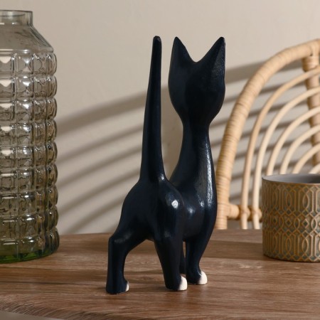 Souvenir tree "cat" black 15x27x7 cm-3