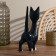 Souvenir tree "cat" black 15x27x7 cm