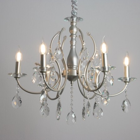 Vanessa chandelier 6he14 40W silver 64x64x100 cm-2