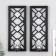 Climber Plastic, glass for 1 candle "Mirror rhombuses" NR 2 pcs D-4 cm black 8x12x30.5 cm 90688