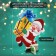 Decorative decoration (stand) "Santa Claus with a gift" 9x14.5 cm
