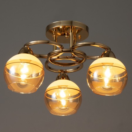 Iris chandelier 3he27 40W gold 42x42x23 cm Bayerlux-2