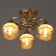 Iris chandelier 3he27 40W gold 42x42x23 cm Bayerlux