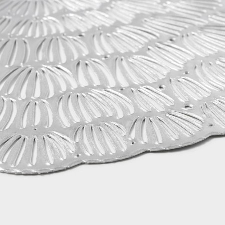 Set of serving napkins on the table "Budons", d = 38 cm, 4 pcs, color silver-3