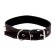 Leather collar on synthetic winterizer "Hedgehog", 69 x 3.6 cm, Osh 45-60 cm, black