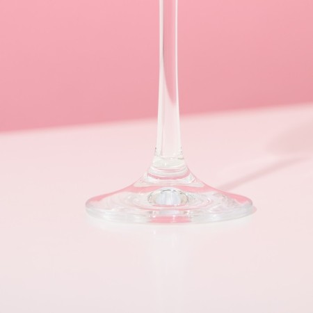 A set of glasses for champagne Viola, 6 pcs, 190 ml, crystal glass-3