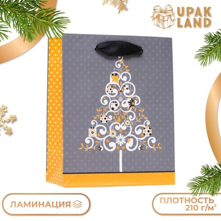 Laminated "Flower Christmas tree" 11.5 x 14.5 x 6 cm-2