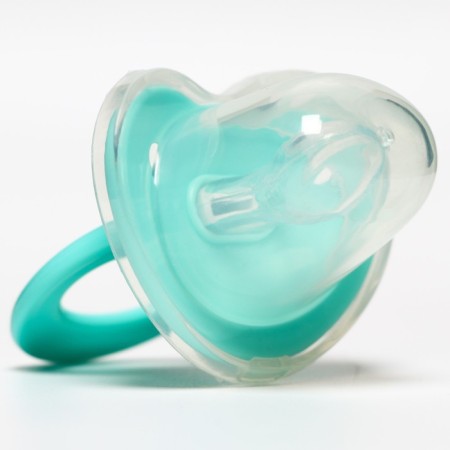 Nipple - silicone dummy orthodontic, from 0 months, with a cap, the color is turquoise-4