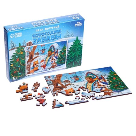 New Year's puzzle Figure "New Year! New Year's fun "-1