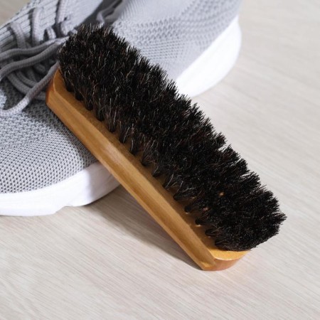 Tarry shoes brush, 14 × 4 cm, horse hair-1