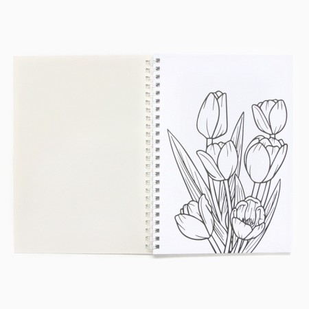 Antistress coloring on the spring "Flower mood"-2