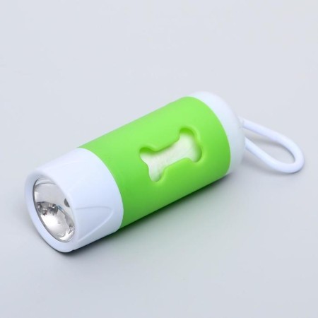 Container with packets for cleaning dogs with a flashlight (15 packages), 9.8x3.8x3.8 cm, mix-1