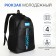 Youth backpack on a zipper, 4 pockets, black/blue color