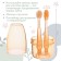 A set of teeth teething, childish, crumb, brush, massager for gums, from 3 months., Orange color.