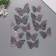 Stick paper, plastic "Flower blue butterflies" sparkles set 12 pcs 12 cm, 10 cm 8 cm 1052426