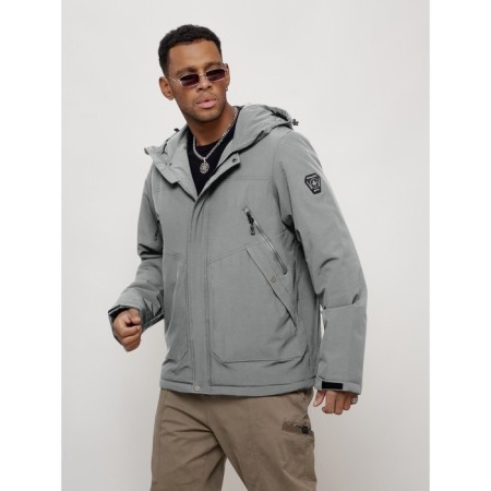 Sports male jacket, size 48, gray color-6