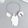 Acryl keychain on a cable with a bell "couple. Pajama party" 10x5 cm