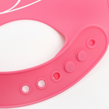 Bibslate for feeding silicone with pocket, pink color-6
