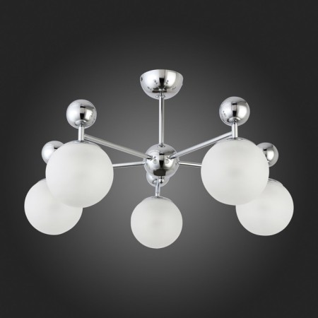 Ceiling EVOLUCE lamp. Sle106102-05. Pechio. 5x60 watts, E27, 63x63x34 cm, chromium color-4
