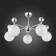 Ceiling EVOLUCE lamp. Sle106102-05. Pechio. 5x60 watts, E27, 63x63x34 cm, chromium color